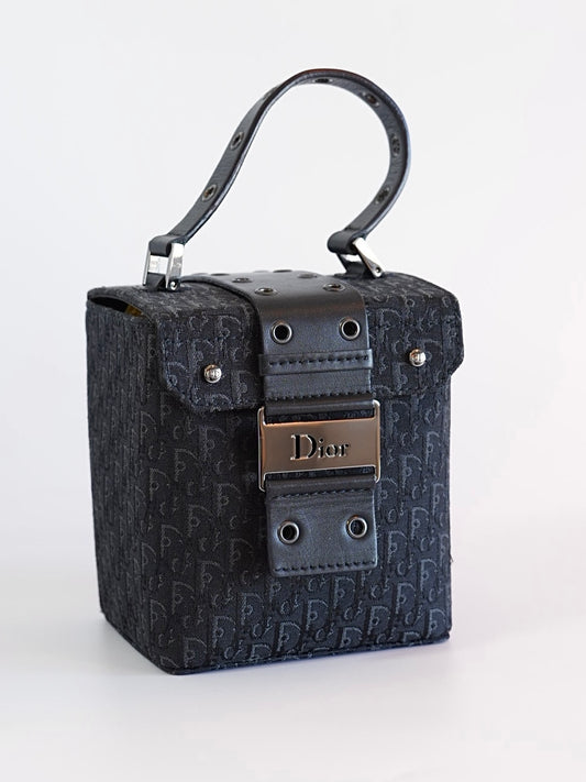 Vintage Christian Dior Xmas Limited Black Trotter Vanity Bag